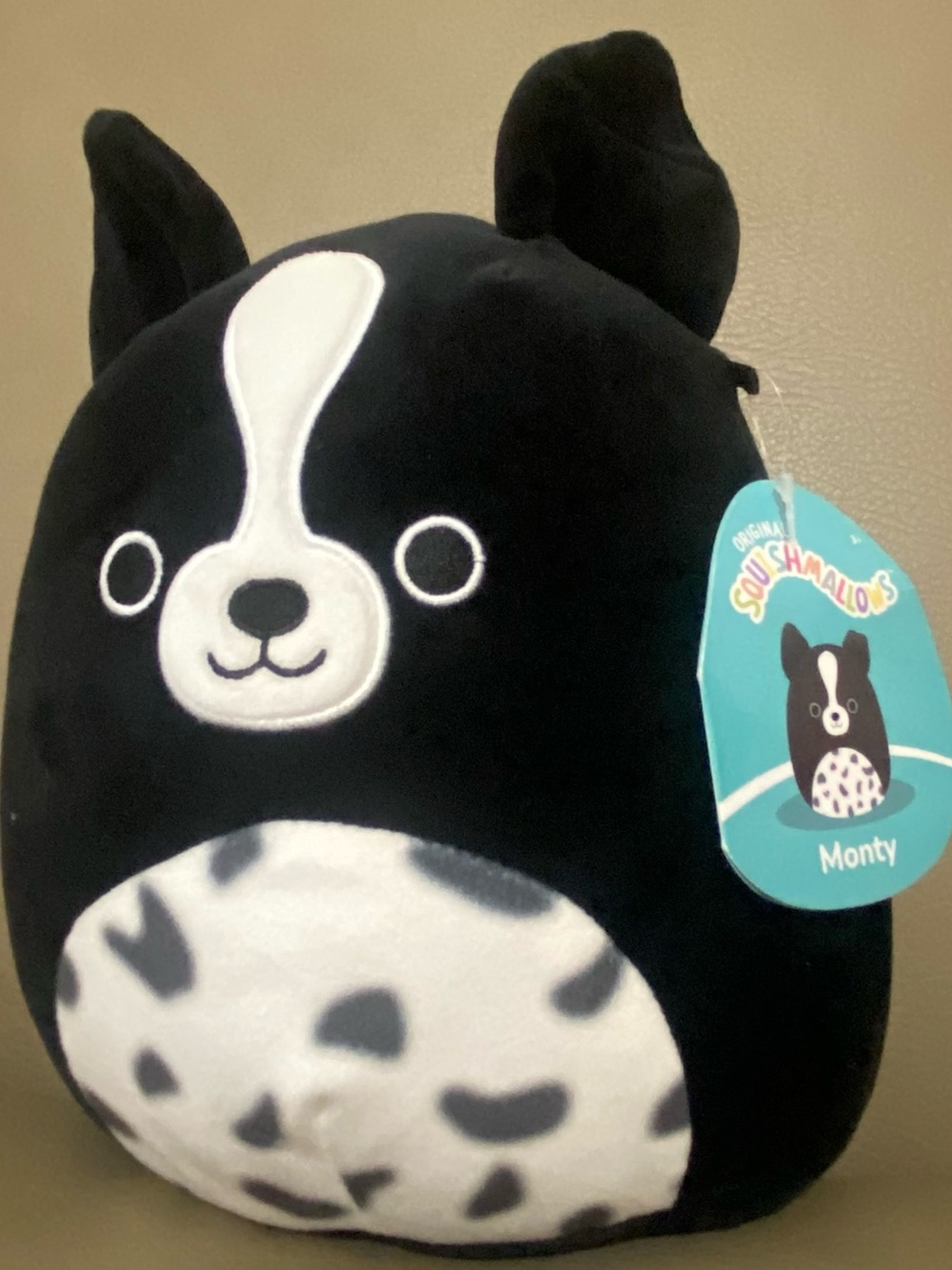 Squishmallows Monty Black & White Spotted Plush